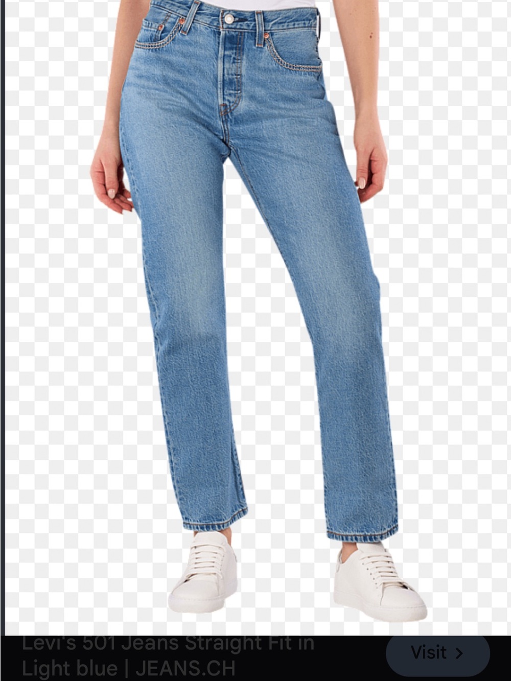 Levi's Women's Straight Leg Jeans in Light Blue Denim